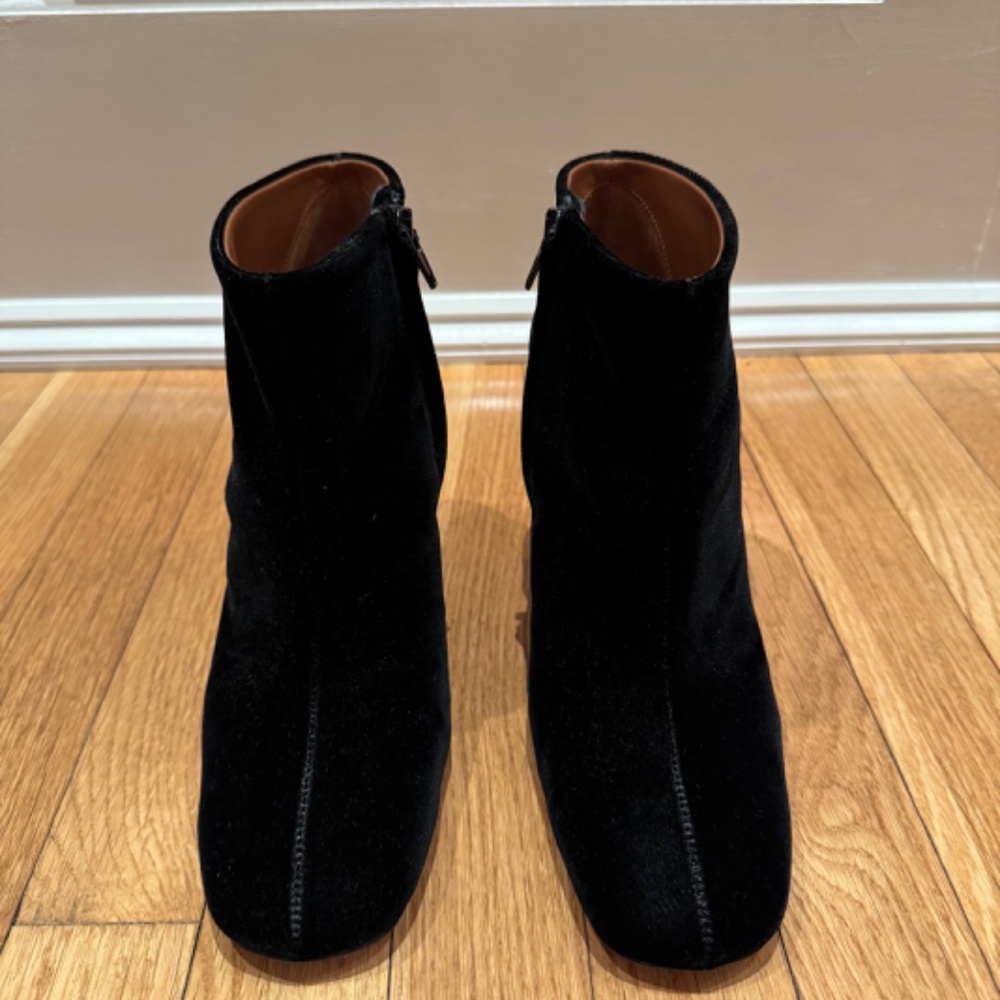 CELINE - Black Velvet BAM BAM Ankle Boots - Iconic Phoebe Philo - Size 38 - Picture 3 of 9